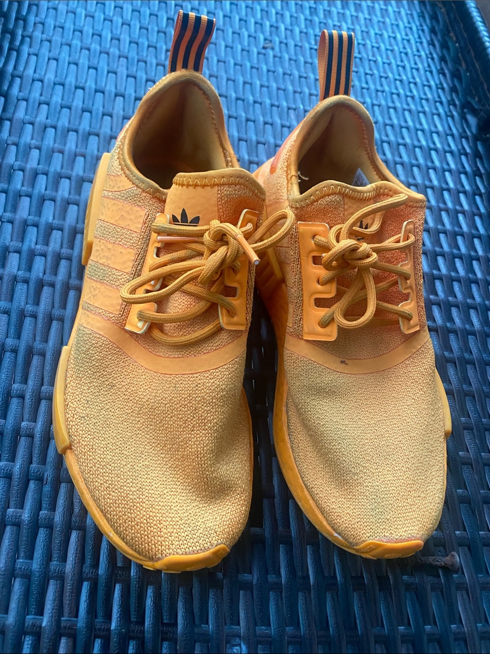 adidas Men's Orange Lightweight Knit Sneakers